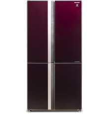 Холодильник Sharp/ 183x89.2x77.1 см, объем камер 394+211, No Frost, морозильная камера снизу,темно-бордовый