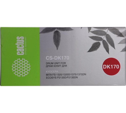 -/ Блок фотобарабана Cactus CS-DK170 DK-170 черный ч/б:100000стр. для Kyocera Ecosys M2035/ M2035dn/M25