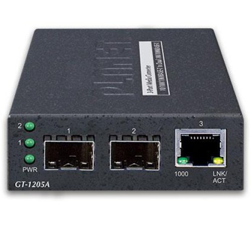 GT-1205A медиа конвертер/ 1-Port 10/100/1000Base-T - 2-Port Gigabit SFP Switch/Redundant Media Converter GT-1205A медиа конвертер/ 1-Port 10/100/1000Base-T - 2-Port Gigabit SFP Switch/Redundant Media Converter