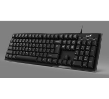 Клавиатура Genius Smart KB-102 Black USB (High Key Design), программируемая мультимедийная с технологией SmartGenius, классическая раскладка, глубокий ход клавиш,  влагоустойчивая, клавиш 105, провод 1.5 м (Мятая упаковка)