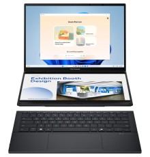 Ноутбук/ ASUS UX8406CA-QL221W Duo Touch 14+14"(1920x1200 + 1920x1200 OLED 16:10)/Touch/Intel Core Ultra 7 255H(2Ghz)/16384Mb/1024PCISSDGb/noDVD/Int:Intel Arc graphics/Cam/BT/WiFi/75WHr/war 1y/1.65kg/Inkwell Gray/Win11Home + 2х14" экрана; маг-алю