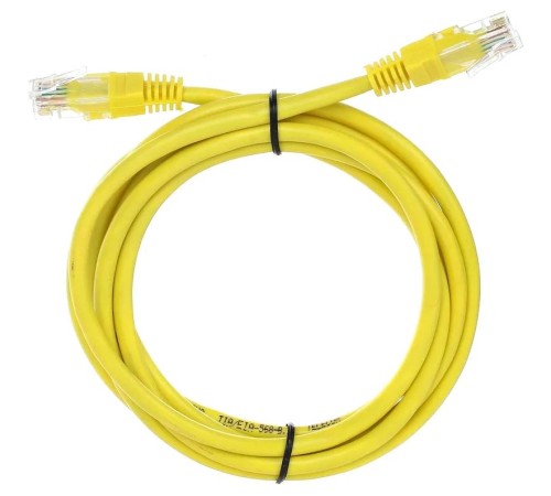 Патчкорд/ Патчкорд литой "Telecom" UTP кат.5е 2,0м желтый