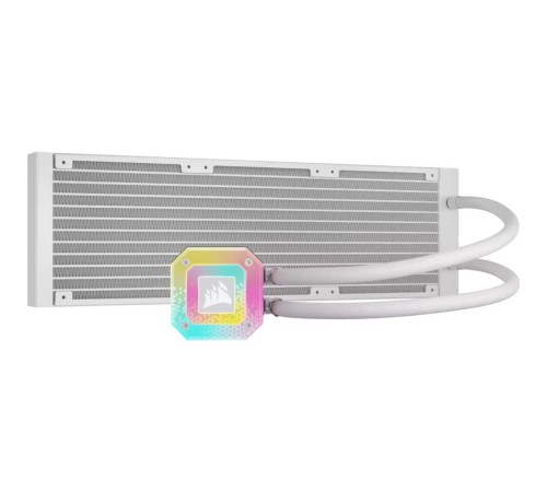 Система жидкостного охлаждения/ Water Cooling System Corsair iCUE H150i ELITE CAPELLIX XT (360mm, White, RGB/ Fans: 3x120mm, 65.57CFM, 37dBA, 2100RPM/Rad thickness 27mm/ S: 1851, 1700, 1200, 115X, AM5, AM4) Система жидкостного охлаждения/ Water Cooling System Corsair iCUE H150i ELITE CAPELLIX XT (360mm, White, RGB/ Fans: 3x120mm, 65.57CFM, 37dBA, 2100RPM/Rad thickness 27mm/ S: 1851, 1700, 1200, 115X, AM5, AM4)