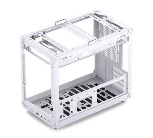 Корпус без блока питания/ Case JONSBO C6 MAX Handle, Mini-Tower, TG, no fan, 1xUSB-A 3.0 + 1xUSB-C 3.1, mATX, mITX White