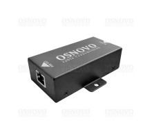 Удлинитель Ethernet+PoE OSNOVO E-PoE/1G PoE удлинитель 10/100/1000M Gigabit Ethernet до 500м. Увеличение расстояния передачи данных + питание на 100м. При каскадном подключении - 2 x E-Poe/1G: до 300м (до 12W), 3 x E-Poe/1G: