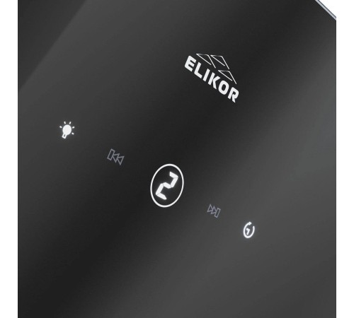 Вытяжки ELIKOR GOOD, Кухонная вытяжка ELIKOR КВ RISE 50 BK, наклонная, черный, 50 см, 750 м3/ч