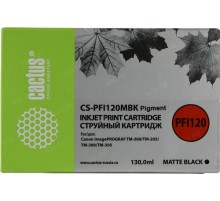 -/ Картридж струйный Cactus CS-PFI120MBK черный матовый (130мл) для Canon imagePROGRAF TM-200/TM-205/TM