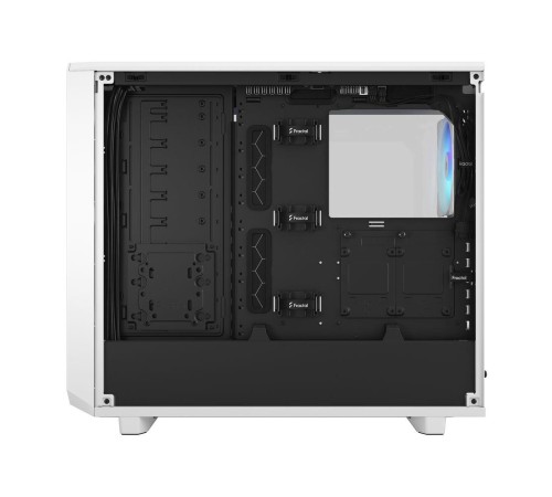 Корпус ПК без блока питания/ Case Fractal Design Meshify 2 RGB TG Clear Tint, Midi-Tower, 4x140mm RGB, 2xUSB-A 3.2 + 1xUSB 3.2 Type-C E-ATX, ATX, mATX, mITX White