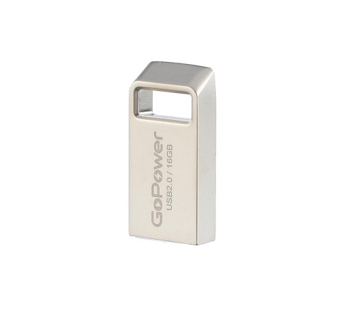 Флеш-накопитель/ Флеш-накопитель GoPower MINI 16GB USB2.0 металл серебряный (1/50/1000) Флеш-накопитель/ Флеш-накопитель GoPower MINI 16GB USB2.0 металл серебряный (1/50/1000)