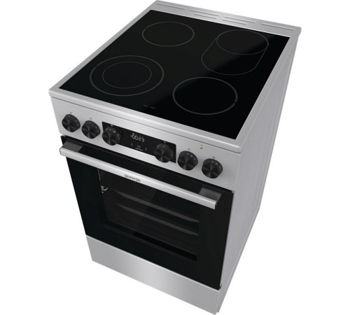 Плита GORENJE/ Стеклокерамическая плита, Цвет: Нержавеющая сталь, Материал дверцы: Стеклянная дверца, GentleClose: шарнир с плавным закрыванием дверцы духовки, Тип духовки: Мультифункциональная духовка, Стеклокерамическая варочная панель, Количество конфо