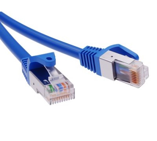 Патч-корд экранированный CAT6 F/UTP 4х2, LSZH, синий, 2.0м