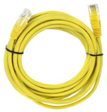 Патчкорд/ Патчкорд литой "Telecom" UTP кат.5е 5,0м желтый