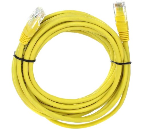 Патчкорд/ Патчкорд литой "Telecom" UTP кат.5е 5,0м желтый
