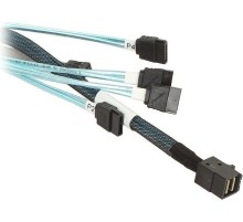 кабель Cable, SFF-8643 - 4*SATA (MiniSAS HD -to- 4*SATA), 1m (analog LSI00411, 2279800-R, L5-00221-00, MD-6705050-100)