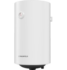 Водонагреватель/ Накопительный электрический водонагреватель MAUNFELD MWH80W01, 75 С max, мощность 1500 Вт, объем 80 л, механическое управление, мокрый ТЭН, магниевый анод, внутреннее покрытие бака эмаль, резьба для подключения воды 1/2 дюйма, белый цвет