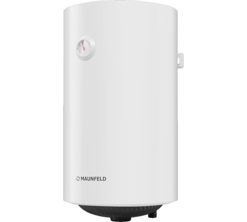 Водонагреватель/ Накопительный электрический водонагреватель MAUNFELD MWH80W01, 75 С max, мощность 1500 Вт, объем 80 л, механическое управление, мокрый ТЭН, магниевый анод, внутреннее покрытие бака эмаль, резьба для подключения воды 1/2 дюйма, белый цвет