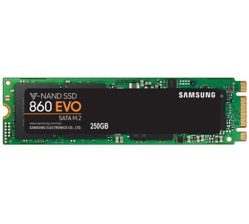 Твердотельный накопитель SSD M.2 2280 (SATA) 250Gb Samsung 860 EVO (R550/W520MB/s) (MZ-N6E250BW) 1year Твердотельный накопитель SSD M.2 2280 (SATA) 250Gb Samsung 860 EVO (R550/W520MB/s) (MZ-N6E250BW) 1year