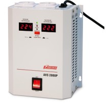 Стабилизатор POWERMAN AVS 2000P, ступенчатый регулятор, цифровые индикаторы уровней напряжения, 2000ВА, 110-260В, максимальный входной ток 15А, 2 евророзетки, IP-20, навесной,  215мм х 270мм х 110мм, 5.2 кг./ Stabilizer POWERMAN AVS 2000P, step-type regul