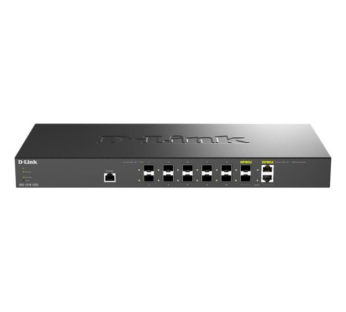 коммутатор D-Link PROJ Настраиваемый L2+ коммутатор, 10x10GBase-X SFP+, 2xCombo 10GBase-T/SFP+, CLI, консольный порт RJ-45