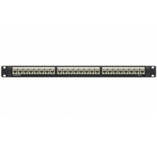 Патч-панель 19",1U,CAT6, 24 модуля RJ45, неэкранированная