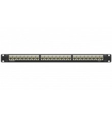 Патч-панель 19",1U,CAT6, 24 модуля RJ45, неэкранированная