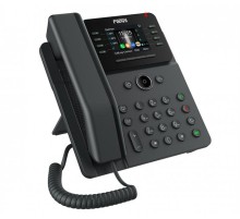 SIP-Телефон Fanvil V62G (Замена X303G), 12 SIP-акк., 2,8", 320x240 Цвет. экран, POE, БП в комп., 2x1 Gbps, Чёрный
