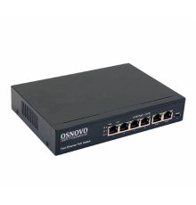 PoE Коммутатор OSNOVO SW-20600(80W) PoE коммутатор Fast Ethernet на 6 RJ45 портов. Порты: 1 x FE (10/100Base-T) с PoE (до 60W, A+B) + 3 x FE (10/100Base-T) с PoE (до 30W), 2 x FE (10/100 Base-T) Uplink. Соответствуе