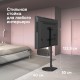 Cтойка ONKRON на 1 ТВ/ 30-60" от 100х100 до 400х400, макс нагр 41 кг, высота столба 1250 мм, угол поворота +-54", наклон 0", черная