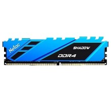 Оперативная память Netac Shadow 8GB DDR4-3200 (PC4-25600) C16 16-20-20-40 1.35V XMP Memory module (DIMM) Blue