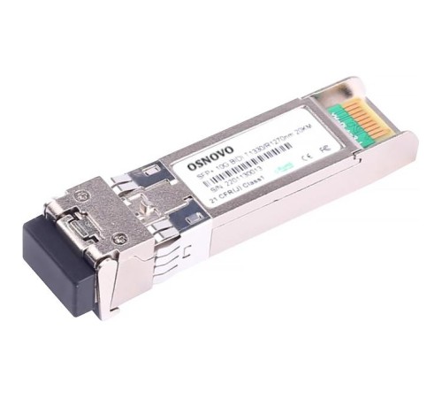 Трансивер/ OSNOVO SFP-S1LC15-10G-1330-1270 Оптический SFP Модуль 10G, одно волокно Single Mode, LC, до 20км, Tx:1330/Rx:1270, DDM Трансивер/ OSNOVO SFP-S1LC15-10G-1330-1270 Оптический SFP Модуль 10G, одно волокно Single Mode, LC, до 20км, Tx:1330/Rx:1270, DDM