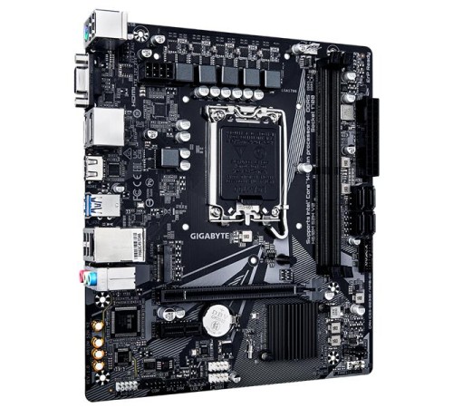 Материнская плата GIGABYTE H610M S2H, LGA1700, H610, 2*DDR5, 4*SATA, 1*M.2, 2*USB 3.2, 4*USB 2.0, 1*PCIx16, 1*PCIx1, D-Sub+HDMI+2*DP, mATX