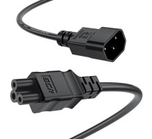 GCR Кабель питания PROF 3.0m, С14 - С5, черный, 3*1,5mm, GCR-55969