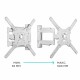 Кронштейн ONKRON/ 32-65" макс. 400*400, 2 колена, наклон -5º+8º, поворот 180º макс, от стены 55-500мм, белый