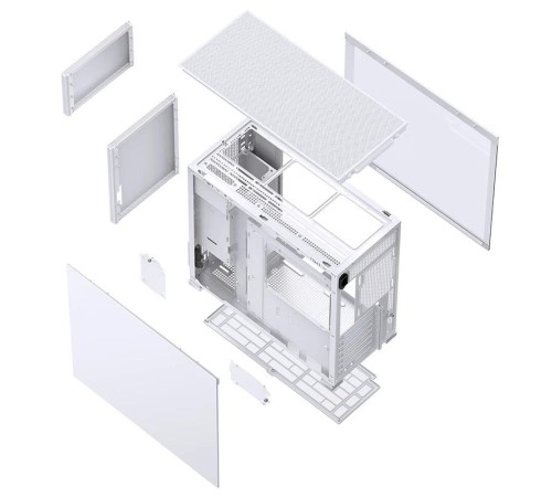 Корпус без блока питания/ Case JONSBO D41 STD, Midi-Tower, TG, no fan, 1xUSB-A 3.2 + 1xUSB-C 3.2, ATX, mATX White