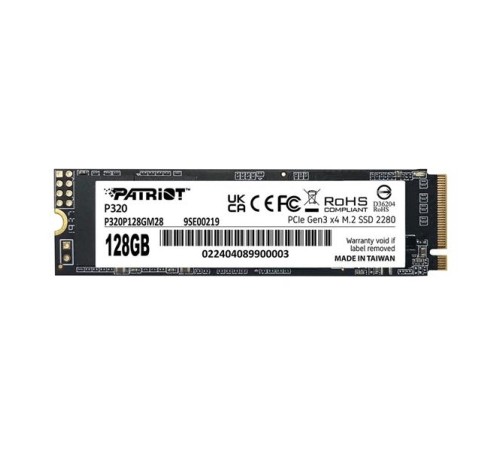 твёрдотельный накопитель Patriot SSD P320 128GB M.2 2280 NVMe PCIe 3.0 x4 R1600/W1000 TBW 60TB 3D NAND