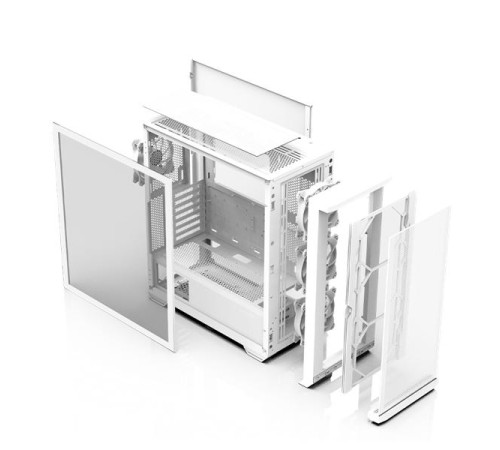 корпус ZALMAN Z10 DUO White, ATX, WHITE, WINDOW, 2x3.5", 2x2.5", 2xUSB3.0, 1xUSB 3.1 Type-C, FRONT 3x120mm Infinity Mirror ARGB, REAR 1x120mm Infinity Mirror ARGB, replace (существенное повреждение коробки)