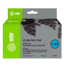 -/ Заправочный набор Cactus CS-RK-F6V17AE черный 2x60мл для HP DJ 1110/1111/1112/2130/2131