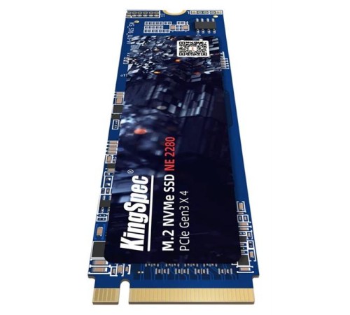 твёрдотельный накопитель KingSpec SSD 1TB M.2 2280 PCIe 3.0 x4 NVMe R2400/W1900MB/s 3D TLC MTBF 1M 96200/76400 IOPS 698TBW