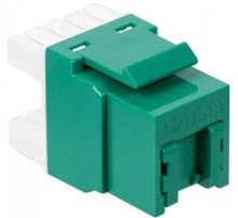  Модуль Keystone, RJ45, кат.5E, UTP, 180 градусов, со встроенной шторкой, зеленый