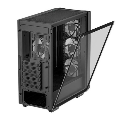корпус Deepcool CC560 ARGB V2 без БП, боковое окно (закаленное стекло), 3x120мм ARGB LED вентилятор спереди и 1x120мм ARGB LED вентилятор сзади, черный, ATX (R-CC560-BKTAA4-G-2)