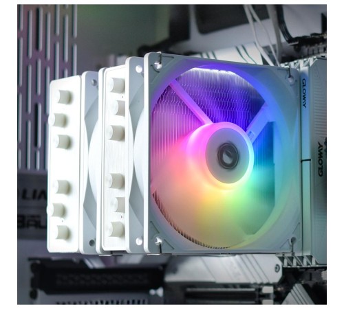 Кулер для процессора/ CPU Cooler ID-COOLING SE-55 ARGB SNOW (250W, 4-pin PWM, 153mm, Al/Cu, 6x6mm, ARGB, 2x120mm, 68.2CFM, 35.2dBA, 1500RPM, S: 1700/1200/115X, AM5/AM4, White) Кулер для процессора/ CPU Cooler ID-COOLING SE-55 ARGB SNOW (250W, 4-pin PWM, 153mm, Al/Cu, 6x6mm, ARGB, 2x120mm, 68.2CFM, 35.2dBA, 1500RPM, S: 1700/1200/115X, AM5/AM4, White)