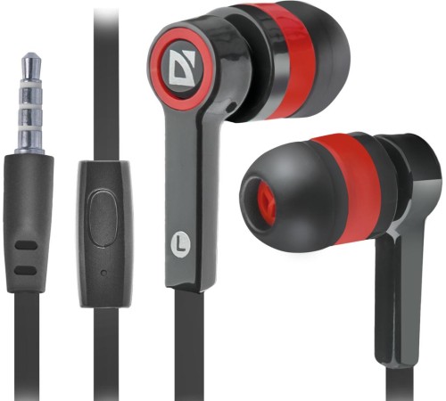 Defender Гарнитура для смартфонов Pulse 420 черный + красный, вставки