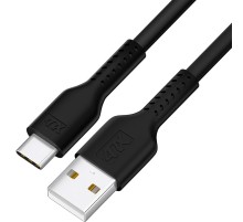 Кабель 0.5m TypeC, QC, черный, черный ПВХ