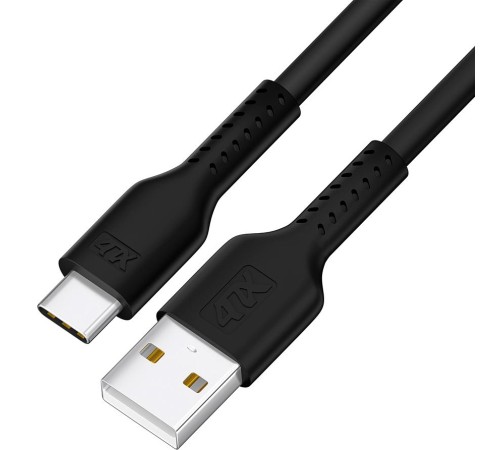 Кабель 0.5m TypeC, QC, черный, черный ПВХ Кабель 0.5m TypeC, QC, черный, черный ПВХ