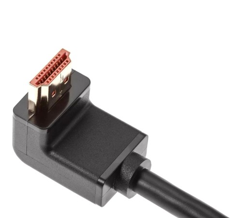 Кабель/ Кабель HDMI---HDMI ver 2.0 угловой коннектор 90град  2м,Telecom <TCG225-2M>