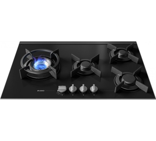 Газовая варочная панель ASKO/ Арт. 741476 Газовая варочная панель ASKO, 4 зоны,материал стеклокерамика,кольцо для вока-чугун,электроподжиг,конфорка Fusion ,цвет черный