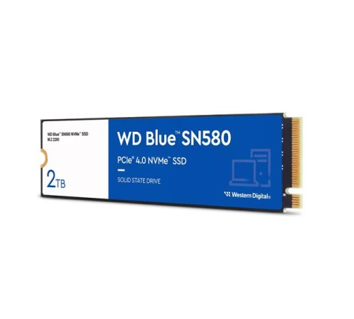 Твердотельный накопитель Western Digital Blue SN580 SSD M2.2280 PCIe 4.0 2Tb, 4150MBs/4150MBs, TBW 900, WDS200T3B0E, 1 year Твердотельный накопитель Western Digital Blue SN580 SSD M2.2280 PCIe 4.0 2Tb, 4150MBs/4150MBs, TBW 900, WDS200T3B0E, 1 year
