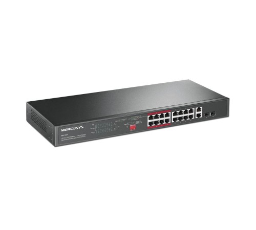 Коммутатор/ 16-Port 10/100Mbps + 2-Port Gigabit Rackmount Switch with 16-Port PoE+ Коммутатор/ 16-Port 10/100Mbps + 2-Port Gigabit Rackmount Switch with 16-Port PoE+