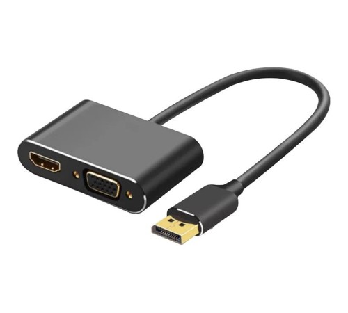 Кабель-переходник/ Кабель-переходник DisplayPort(M) ---> HDMI(F)+VGA(F)4K@30Hz VCOM Allum shell<CG640M-0.15> Кабель-переходник/ Кабель-переходник DisplayPort(M) ---> HDMI(F)+VGA(F)4K@30Hz VCOM Allum shell<CG640M-0.15>