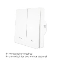 Выключатель (двухклавишный) Moes ZigBee Smart Switch белый модели ZS-EUB